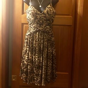 Adrianna Papell leopard print dress  Sz 10 NWT